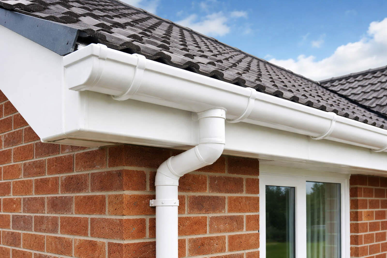roof guttering close up